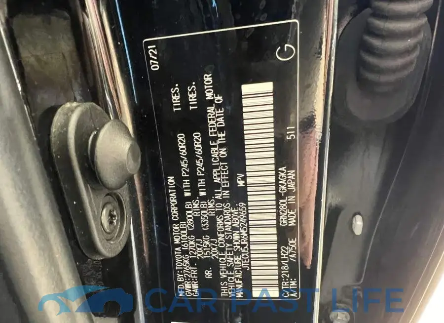 JTECU5JR6M5249659# 10
