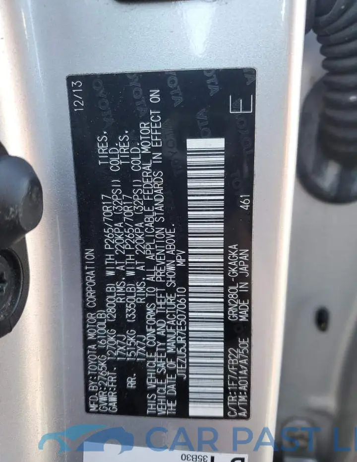 JTEZU5JR7E5070610# 14