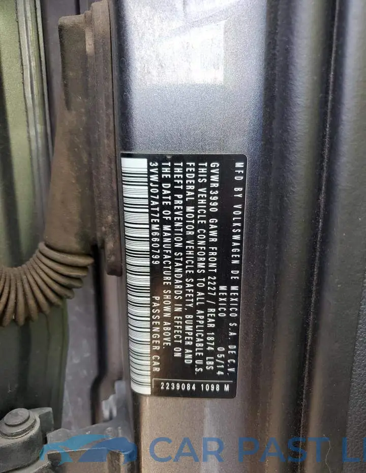 3VWJ07AT7EM660799# 12
