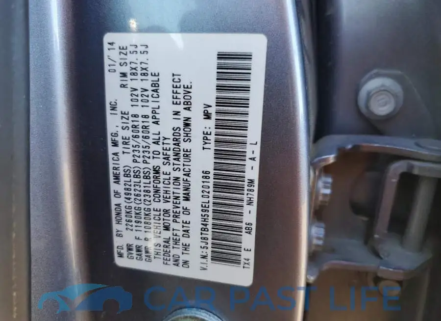 5J8TB4H59EL020186# 13