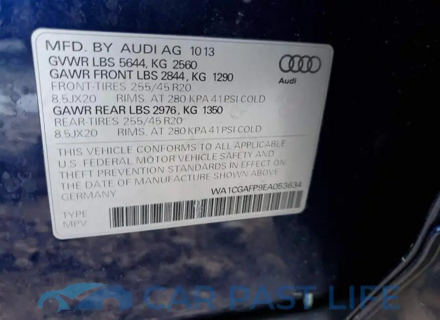 WA1CGAFP9EA053634# 13