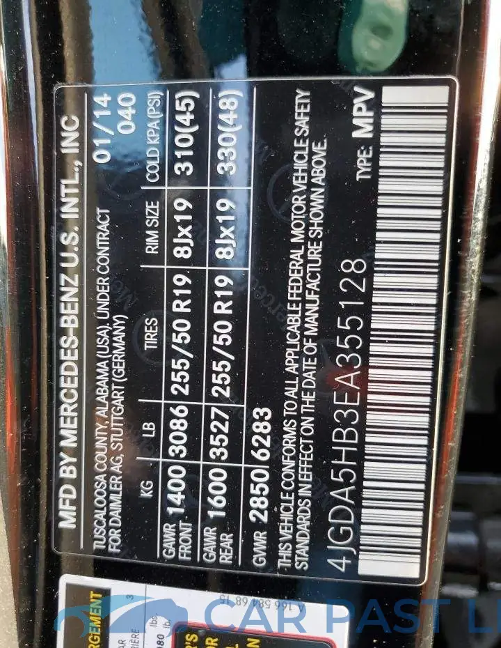 4JGDA5HB3EA355128# 13