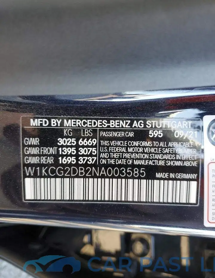 W1KCG2DB2NA003585# 12