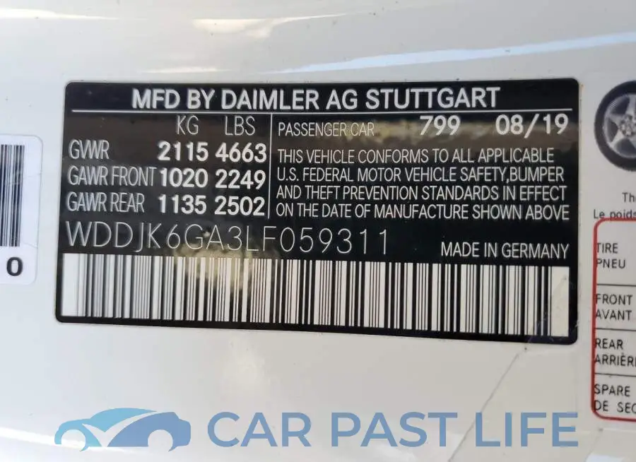 WDDJK6GA3LF059311# 12