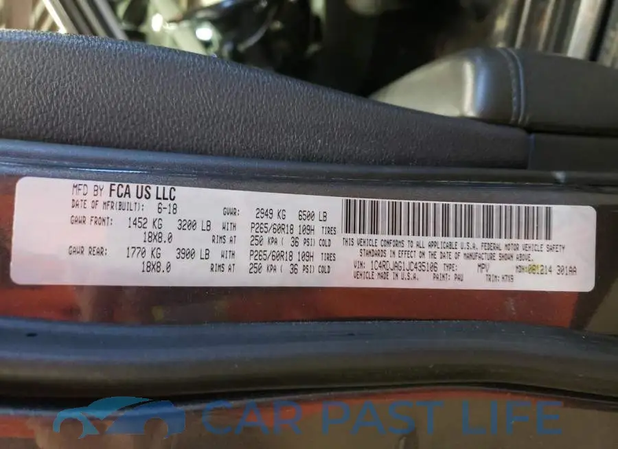 1C4RDJAG1JC435106# 13