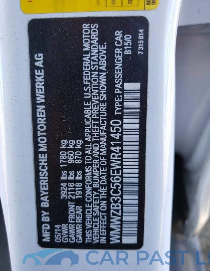 WMWZB3C56EWR41450# 12