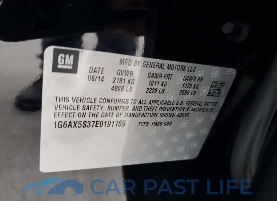 1G6AX5S37E0191169# 12