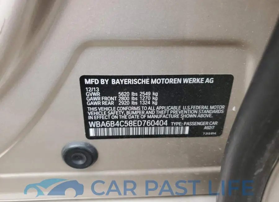 WBA6B4C58ED760404# 12