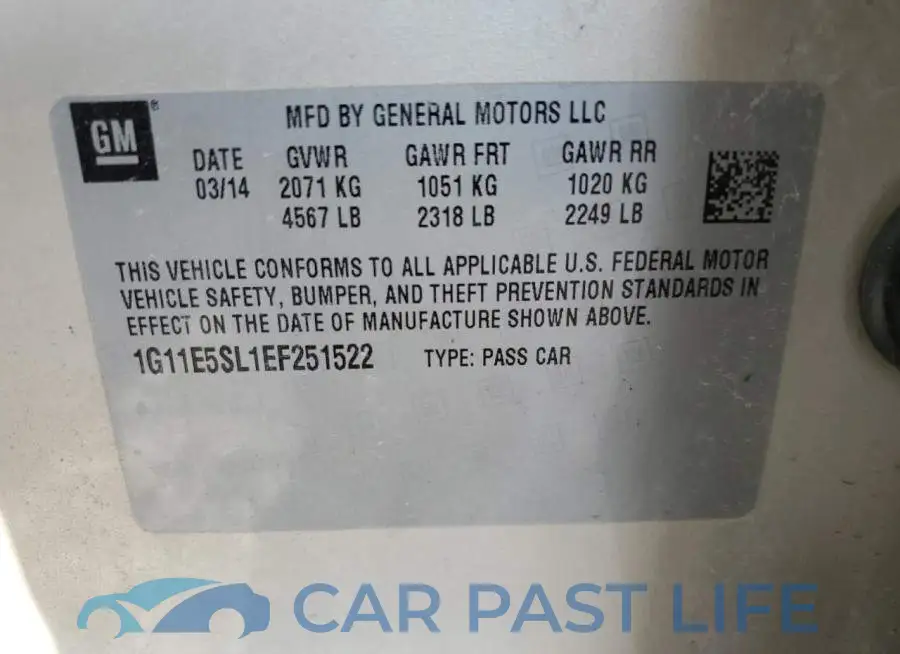1G11E5SL1EF251522# 12