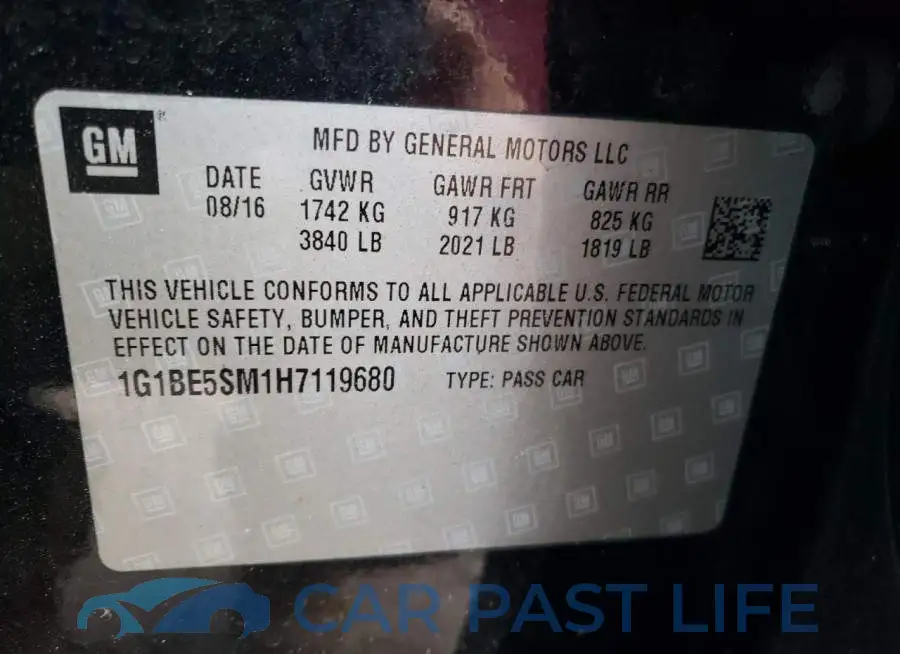 1G1BE5SM1H7119680# 12