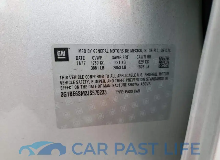 3G1BE6SM2JS575233# 12