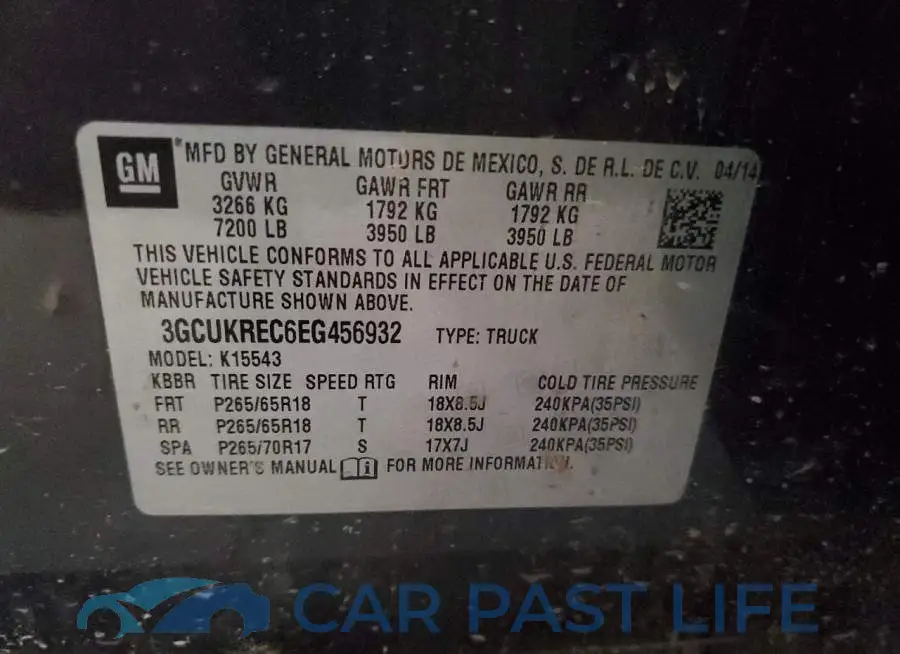 3GCUKREC6EG456932# 12