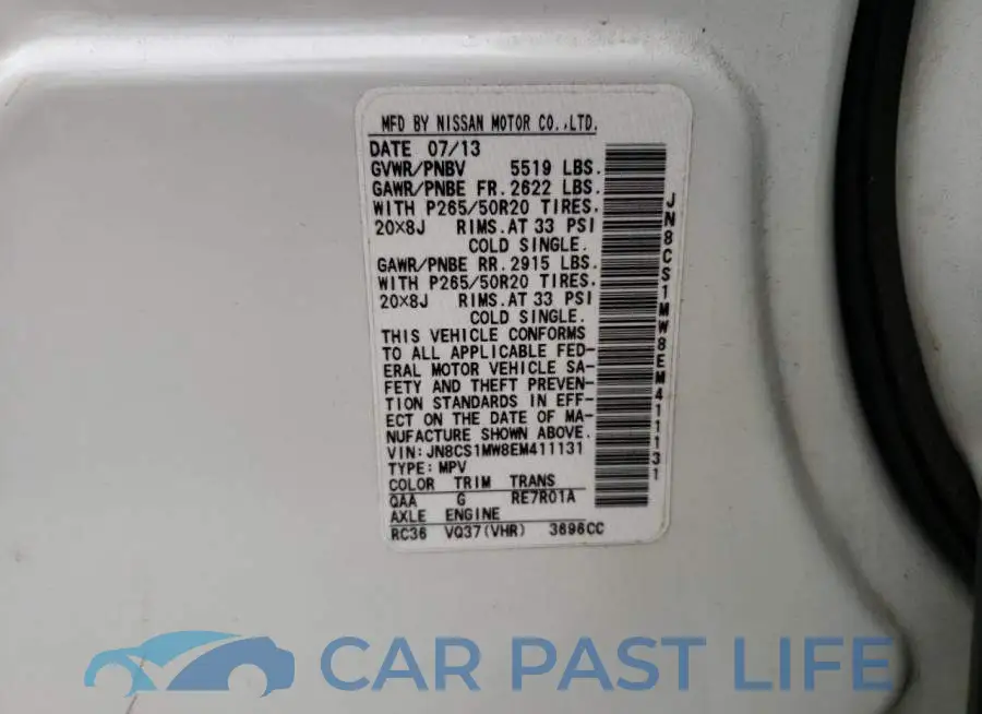 JN8CS1MW8EM411131# 14
