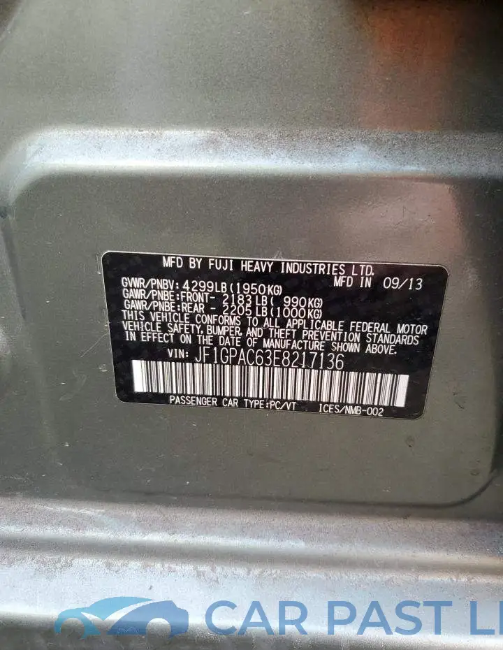 JF1GPAC63E8217136# 12