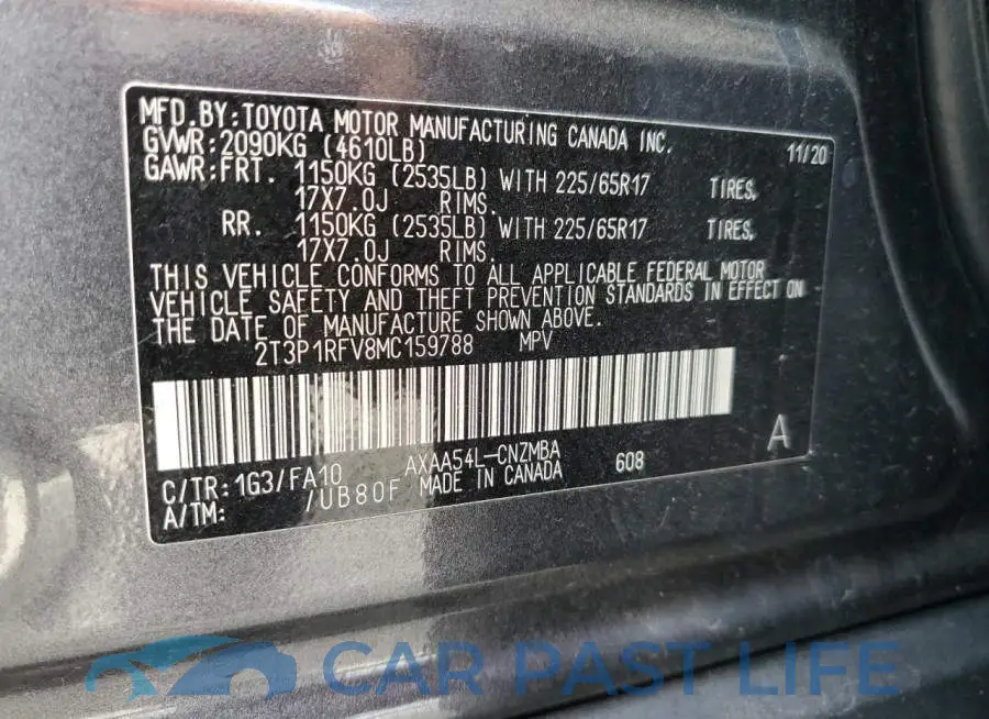 2T3P1RFV8MC159788# 12
