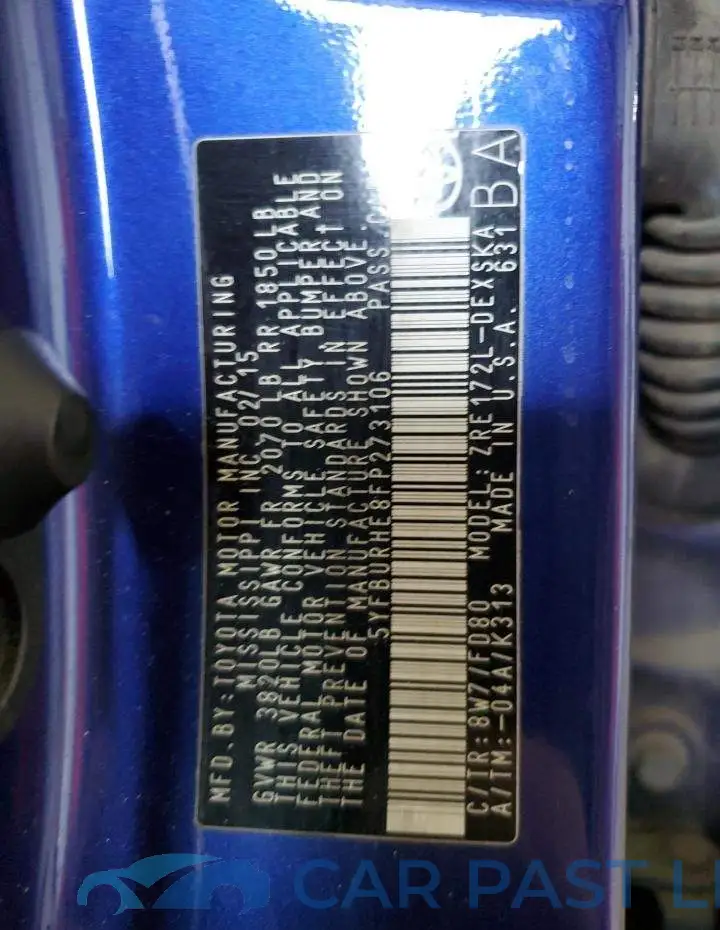 5YFBURHE8FP273106# 12