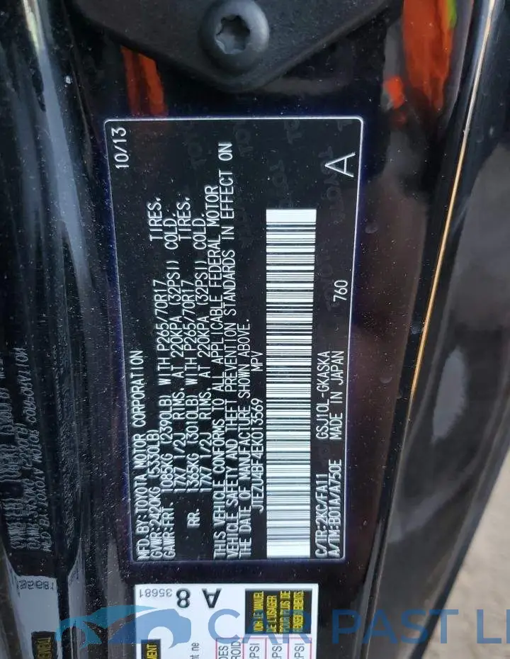 JTEZU4BF4EK013569# 12