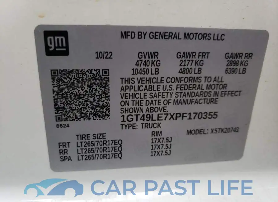 1GT49LE7XPF170355# 13