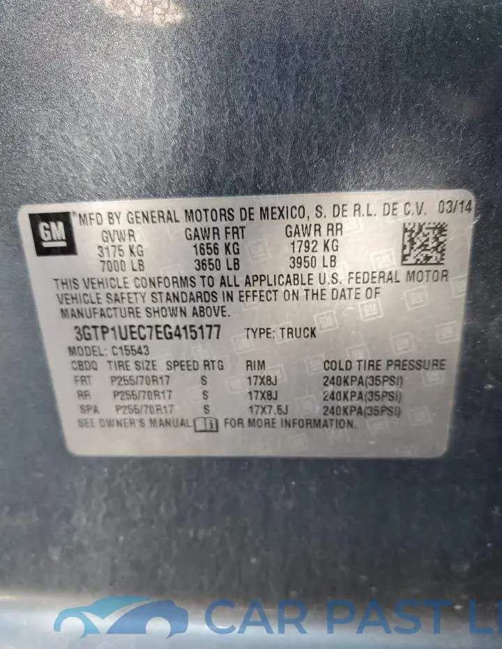 3GTP1UEC7EG415177# 13