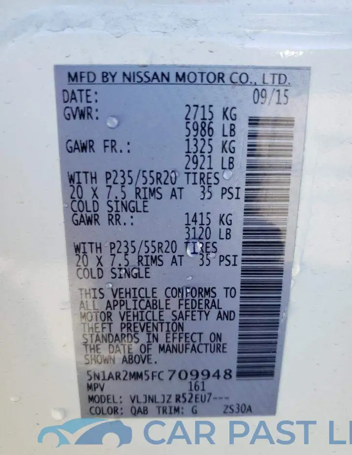 5N1AR2MM5FC709948# 14