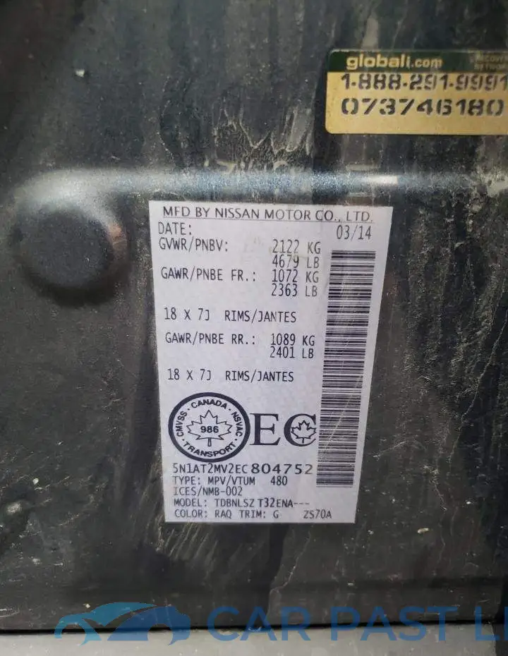 5N1AT2MV2EC804752# 14