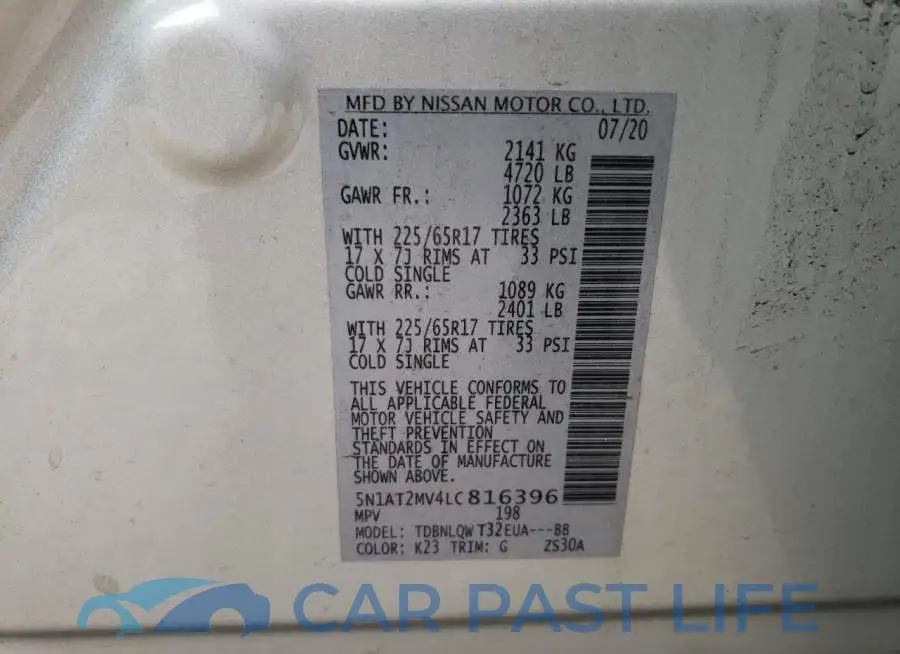 5N1AT2MV4LC816396# 12