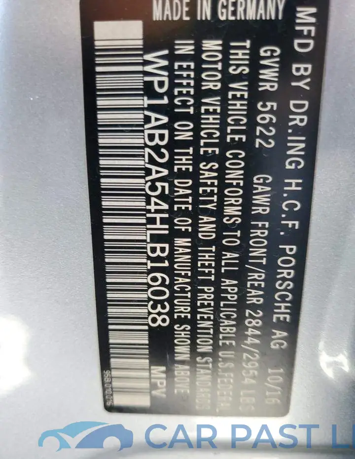 WP1AB2A54HLB16038# 12