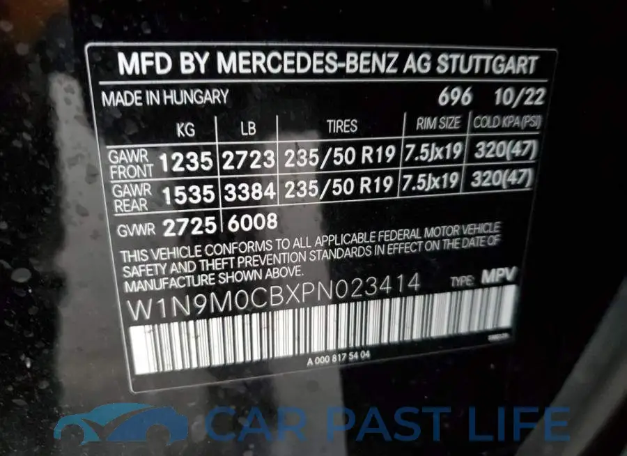 W1N9M0CBXPN023414# 14