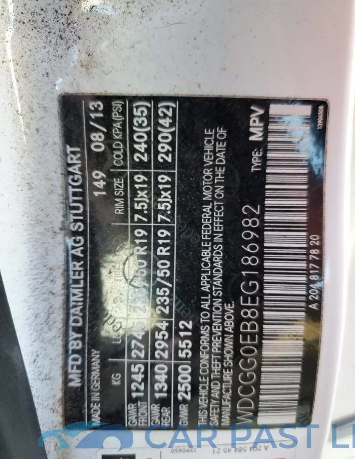 WDCGG0EB8EG186982# 13