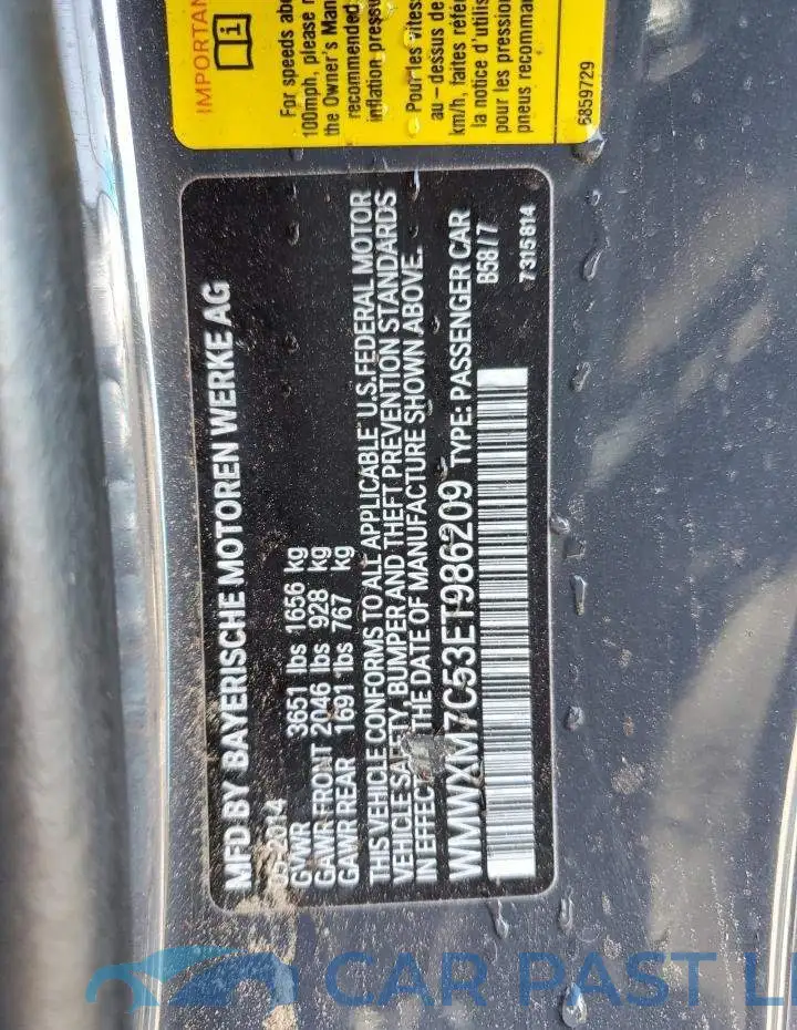 WMWXM7C53ET986209# 12