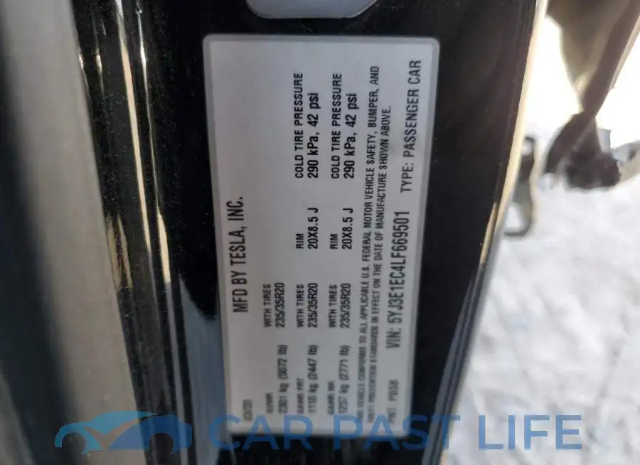 5YJ3E1EC4LF669501# 12