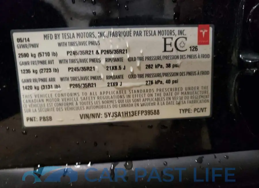 5YJSA1H13EFP39588# 12