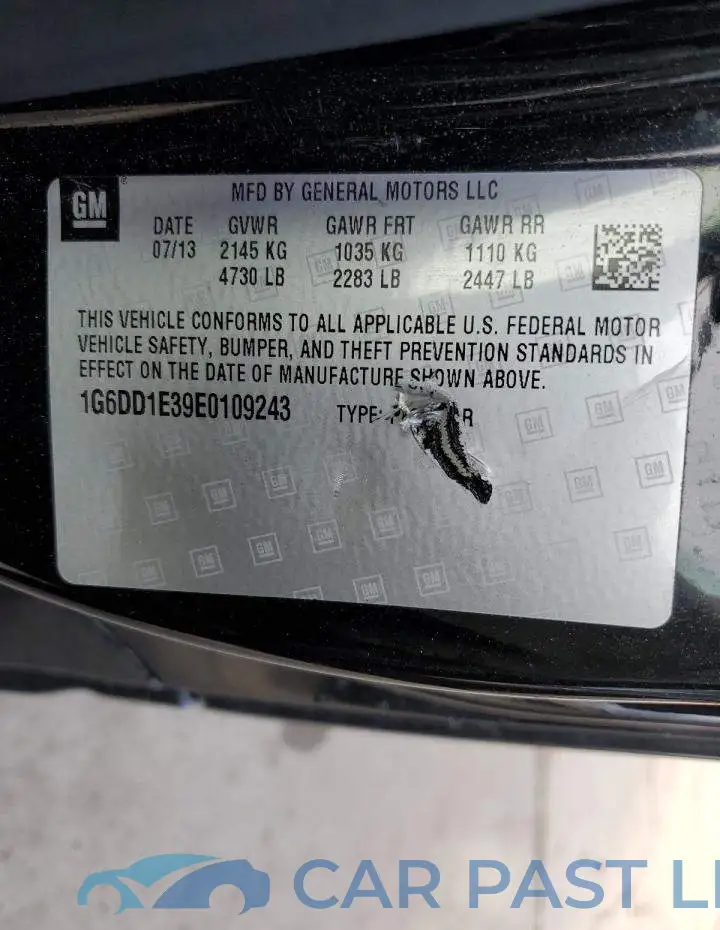 1G6DD1E39E0109243# 13