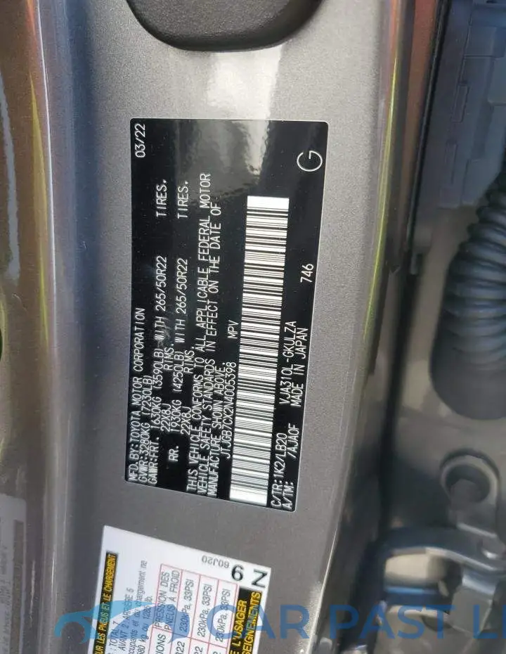 JTJGB7CX2N4005398# 12