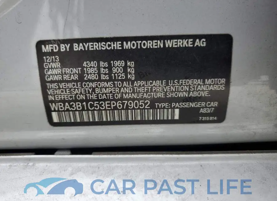 WBA3B1C53EP679052# 12