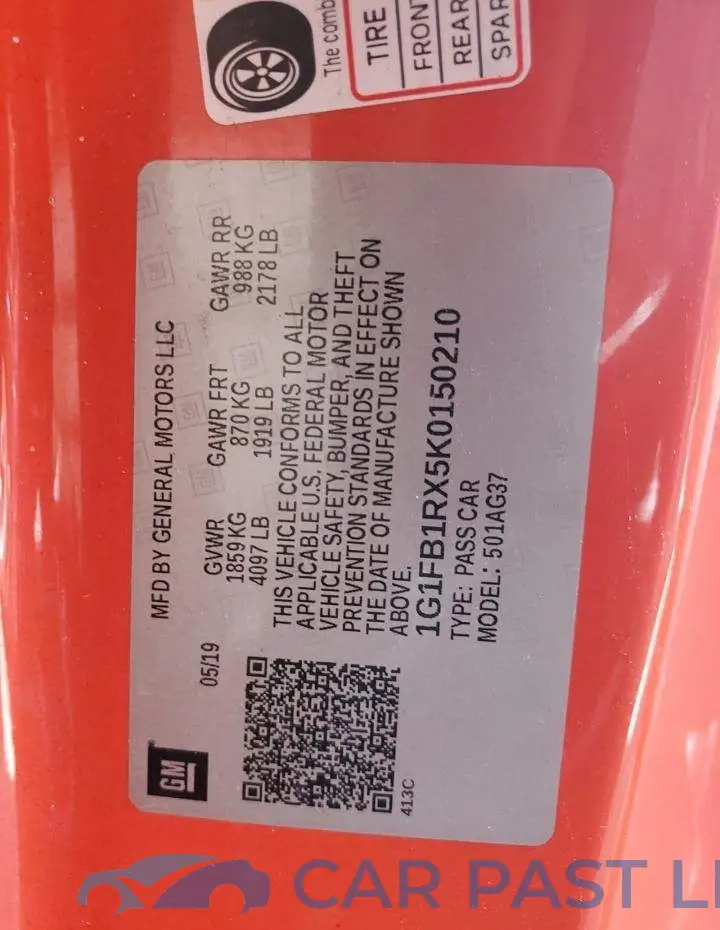 1G1FB1RX5K0150210# 13