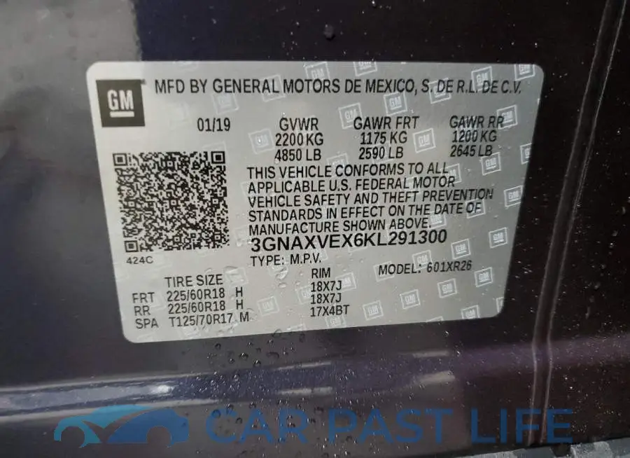 3GNAXVEX6KL291300# 13