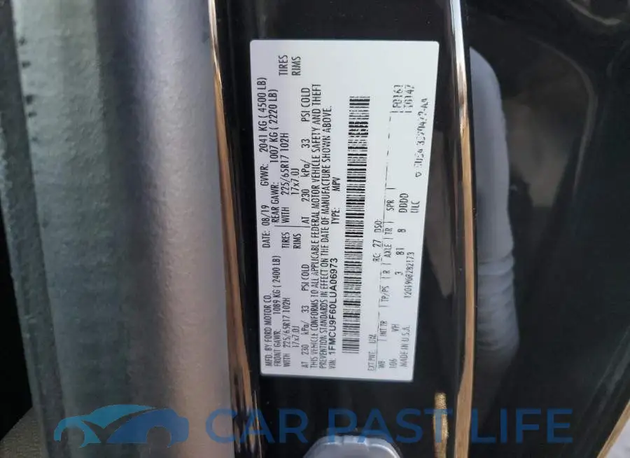 1FMCU9F60LUA06973# 13