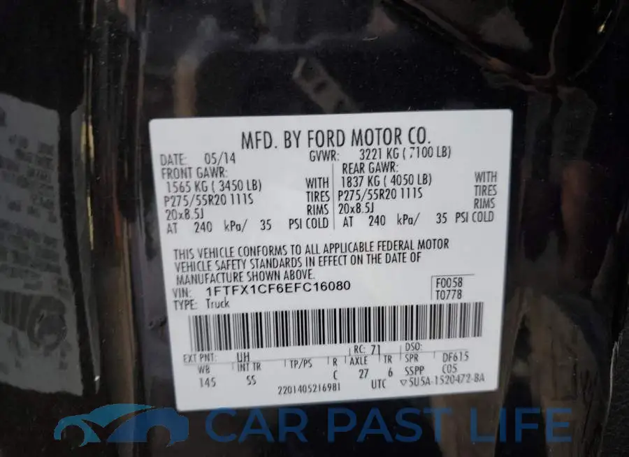 1FTFX1CF6EFC16080# 12