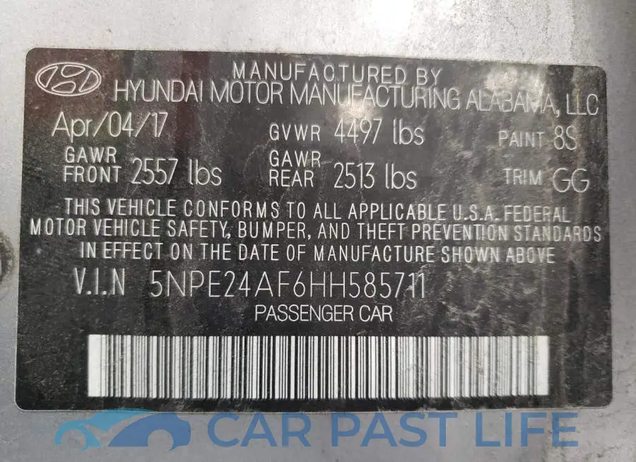 5NPE24AF6HH585711# 12