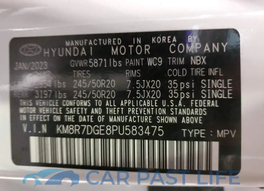 KM8R7DGE8PU583475# 13