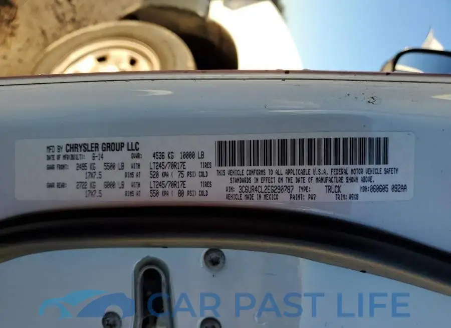 3C6UR4CL2EG290787# 12