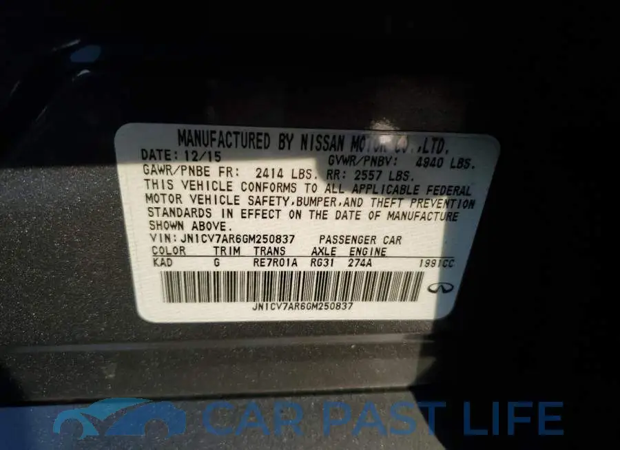 JN1CV7AR6GM250837# 12