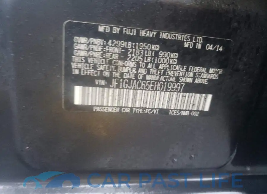 JF1GJAC65EH019997# 13