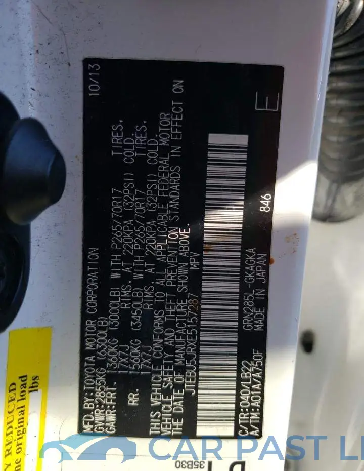 JTEBU5JRXE5157287# 13