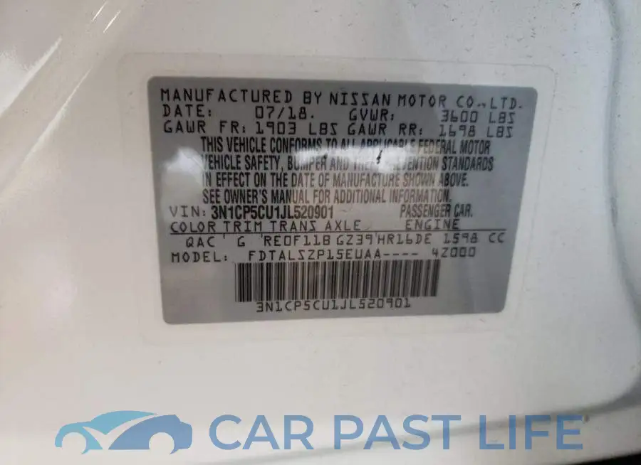 3N1CP5CU1JL520901# 14