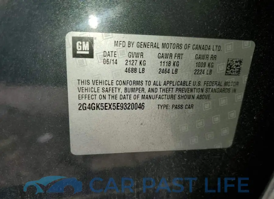 2G4GK5EX5E9320046# 13