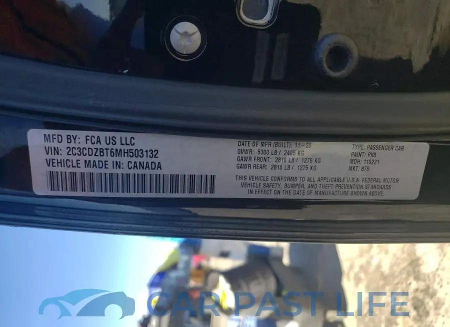 2C3CDZBT6MH503132# 12