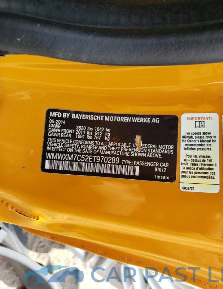 WMWXM7C52ET970289# 12