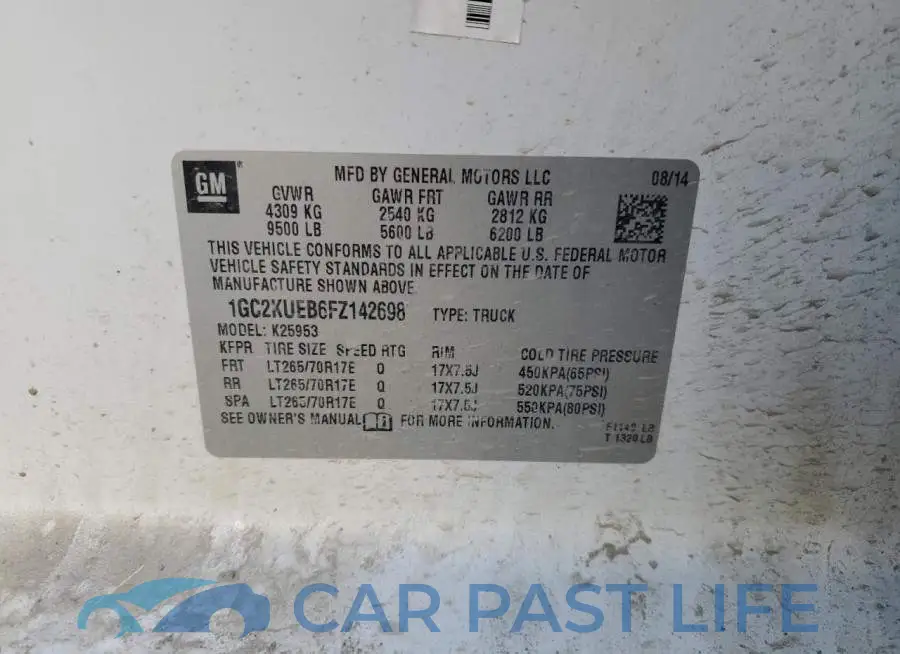 1GC2KUEB6FZ142698# 12